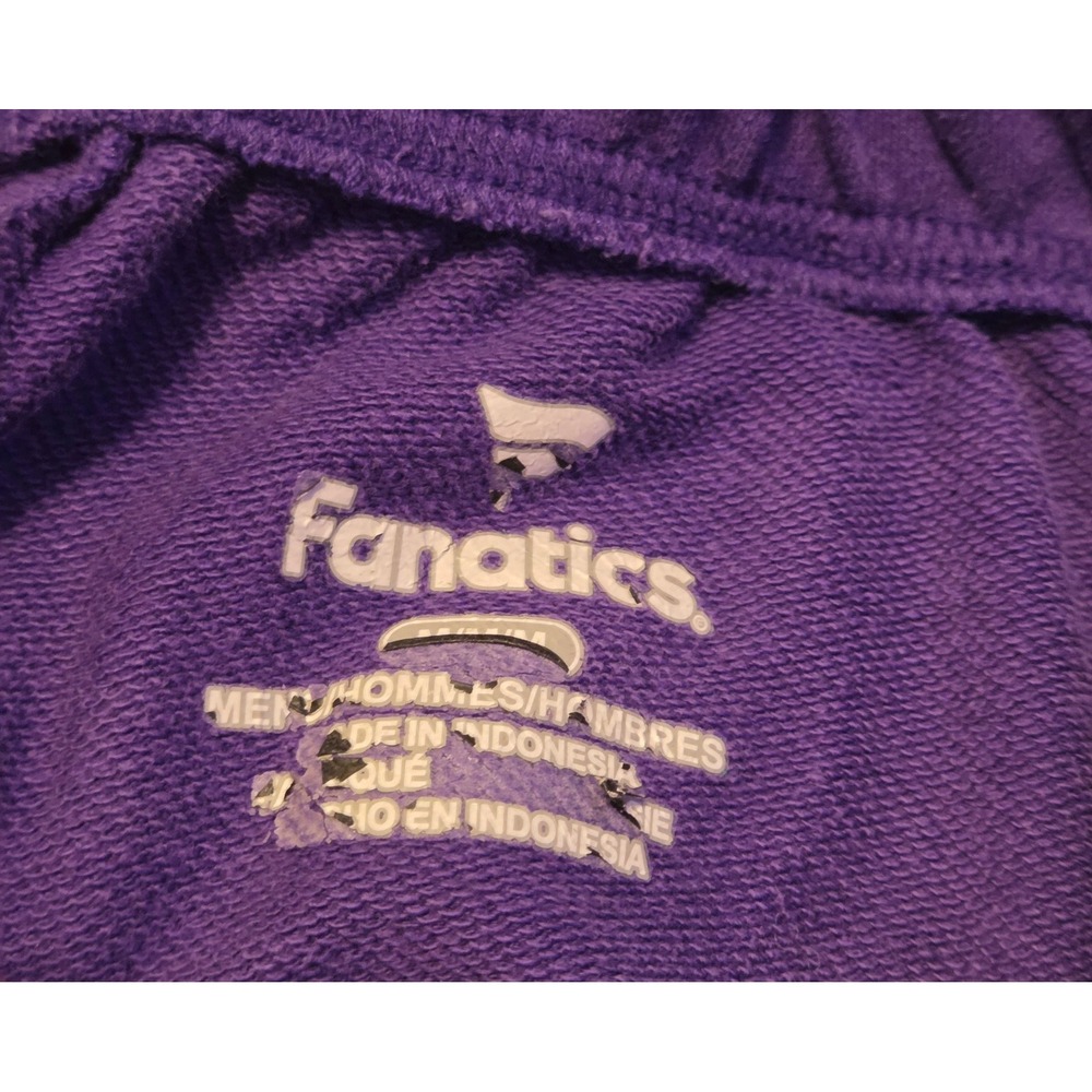 Fanatics‎ Minnesota Vikings Jogger Pants Men's Size Medium Purple Side Pockets - Picture 4 of 11